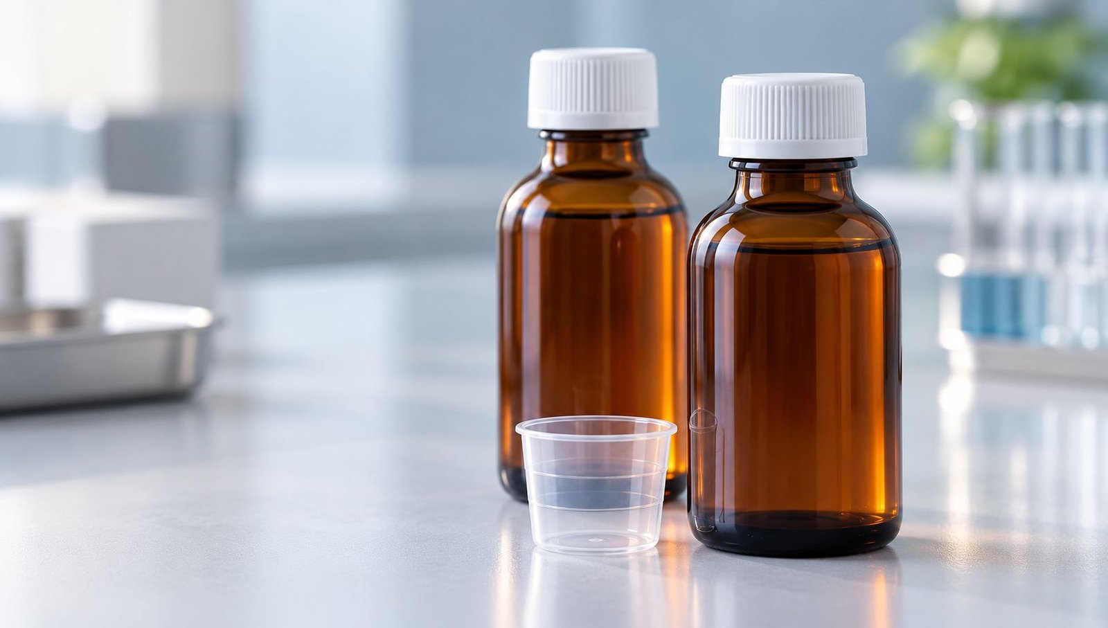 Syrup bottles