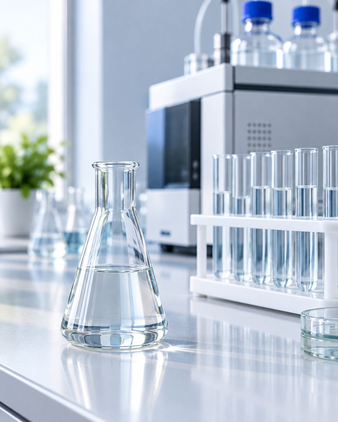 Quality control laboratory inside a pharmaceutical manufacturing plant