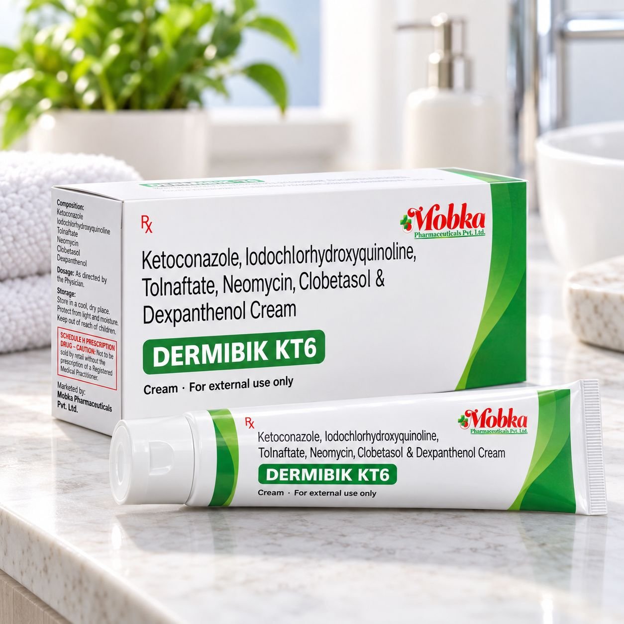 Cream tube and medicated soap